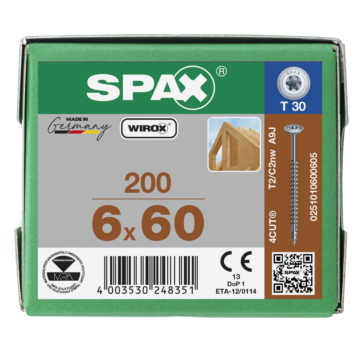 Spax tellerkopschroeven T-STAR verzinkt voldraad